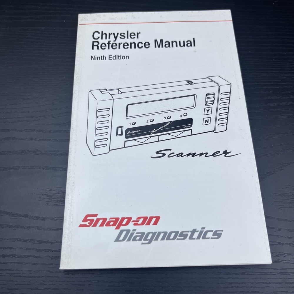Snap-On‎ Scanner Chrysler Reference Manual Ninth Edition Diagnostic Tool Guide